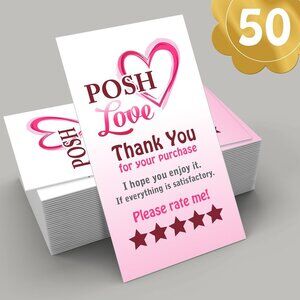50 Hearts Thank you cards 3.5" x 2"